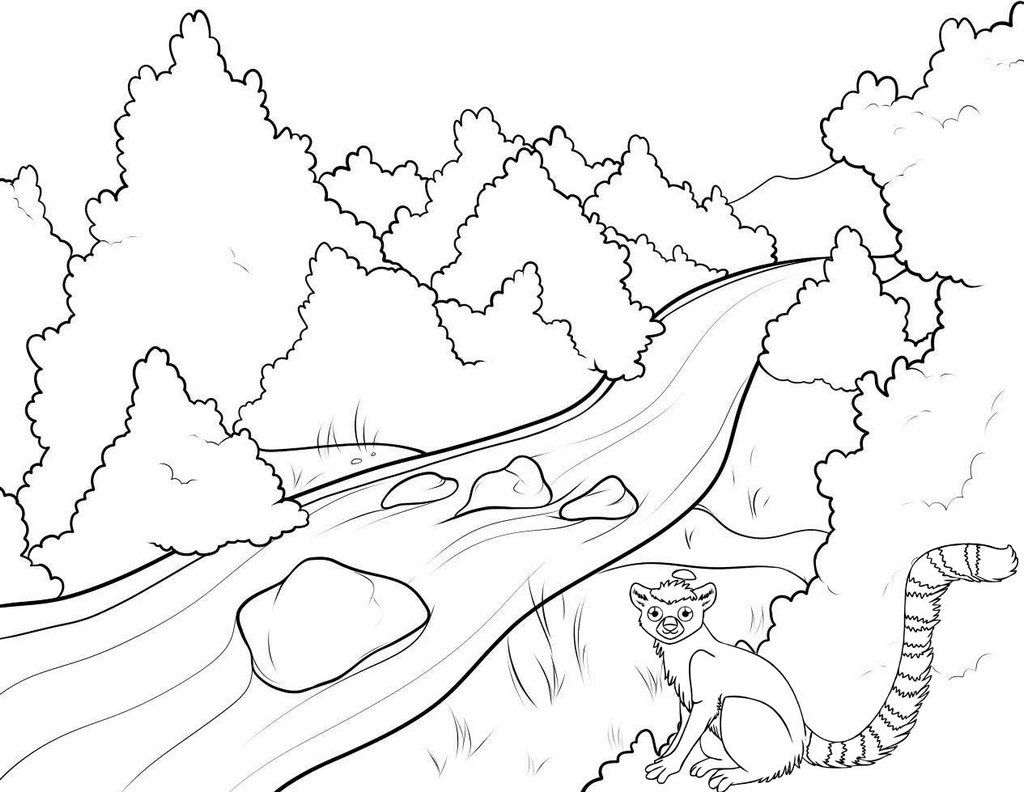 River And Animal Nature Coloring Page | River Drawing, Water Drawing, Cool  Art Drawings - Coloring Home