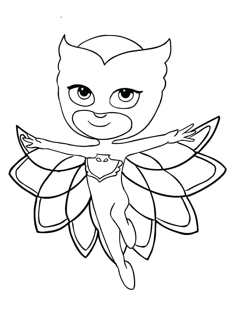 Owlette from PJ Masks Coloring Page - Free Printable Coloring Pages for Kids