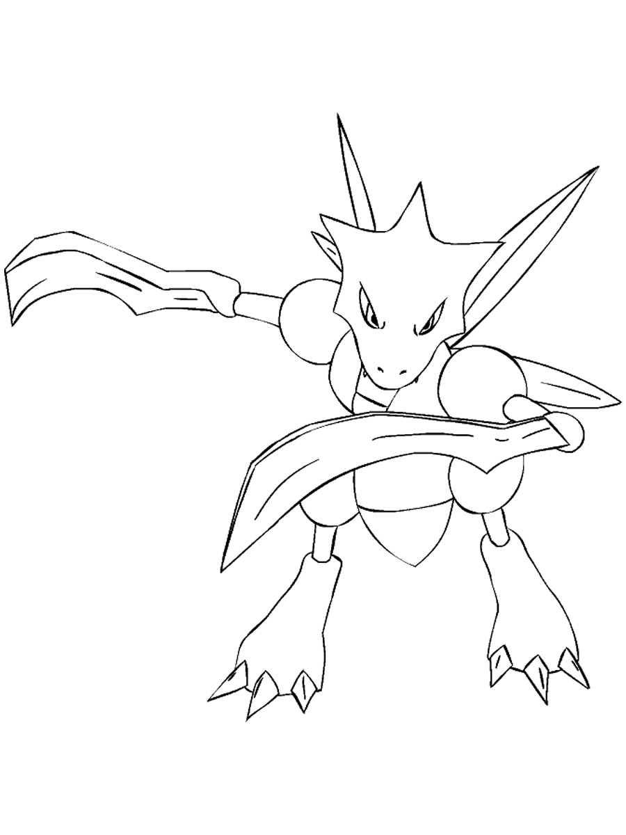 Scyther Pokemon coloring pages
