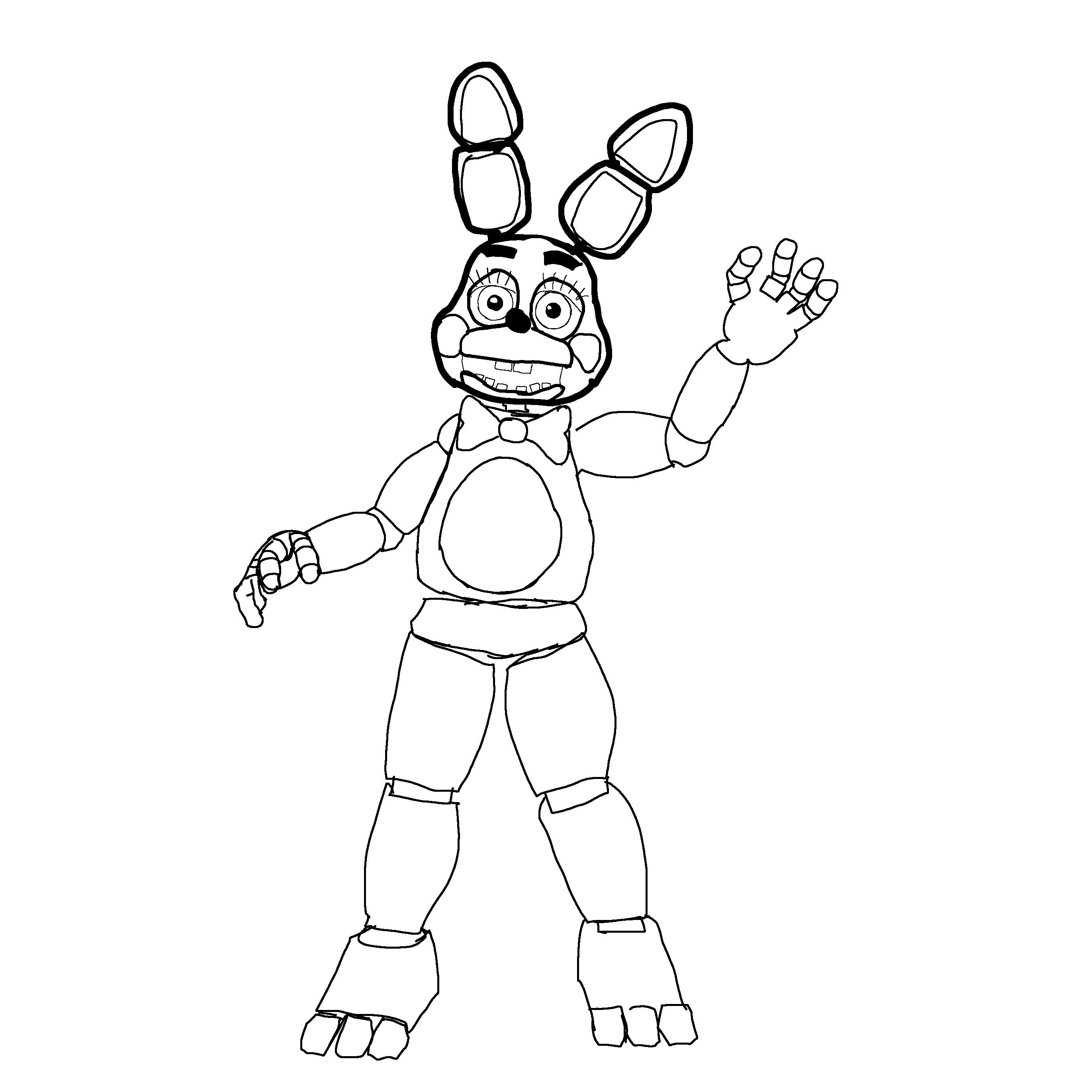 After outlining a toy Bonnie image, I found out how hard it is to draw  animatronics.. mostly at the fingers lol. I also learned many different  things about drawing Bonnie. I wanna
