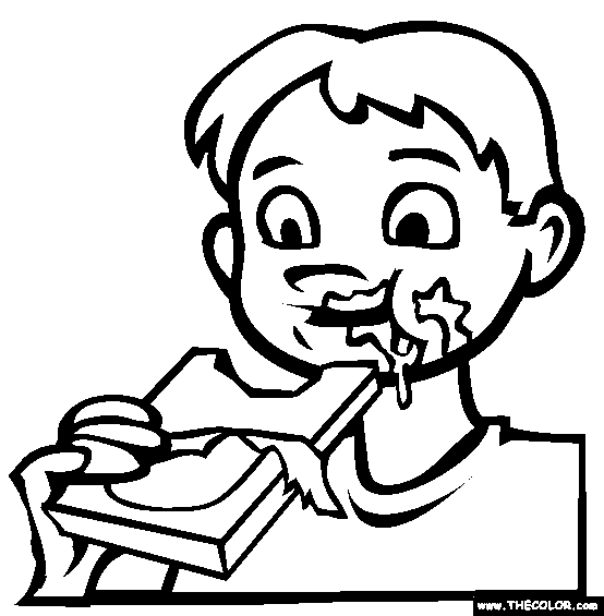 Chocolate Bar Coloring Page | Free Chocolate Bar Online Coloring