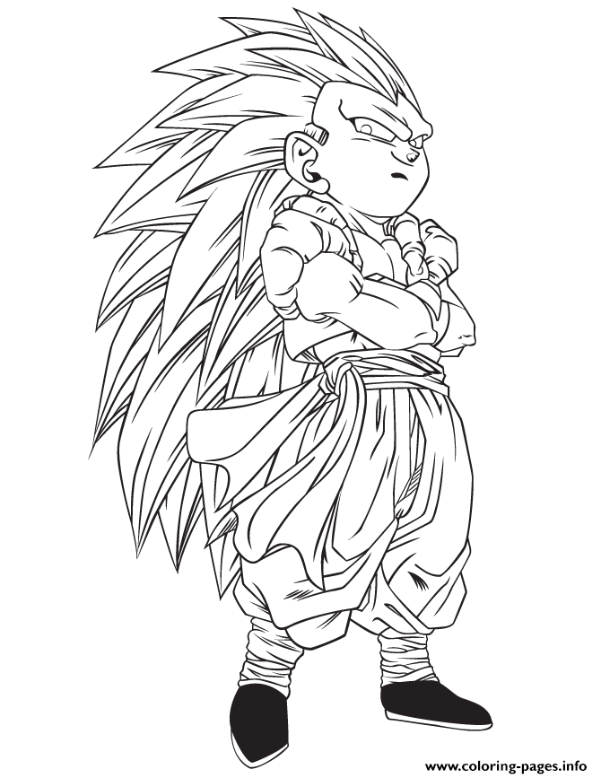 Print dragon ball z gotrunks coloring page Coloring pages