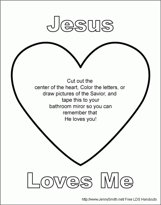 Jesus Loves Me Printable Page For Kids And For Adults Coloring Home