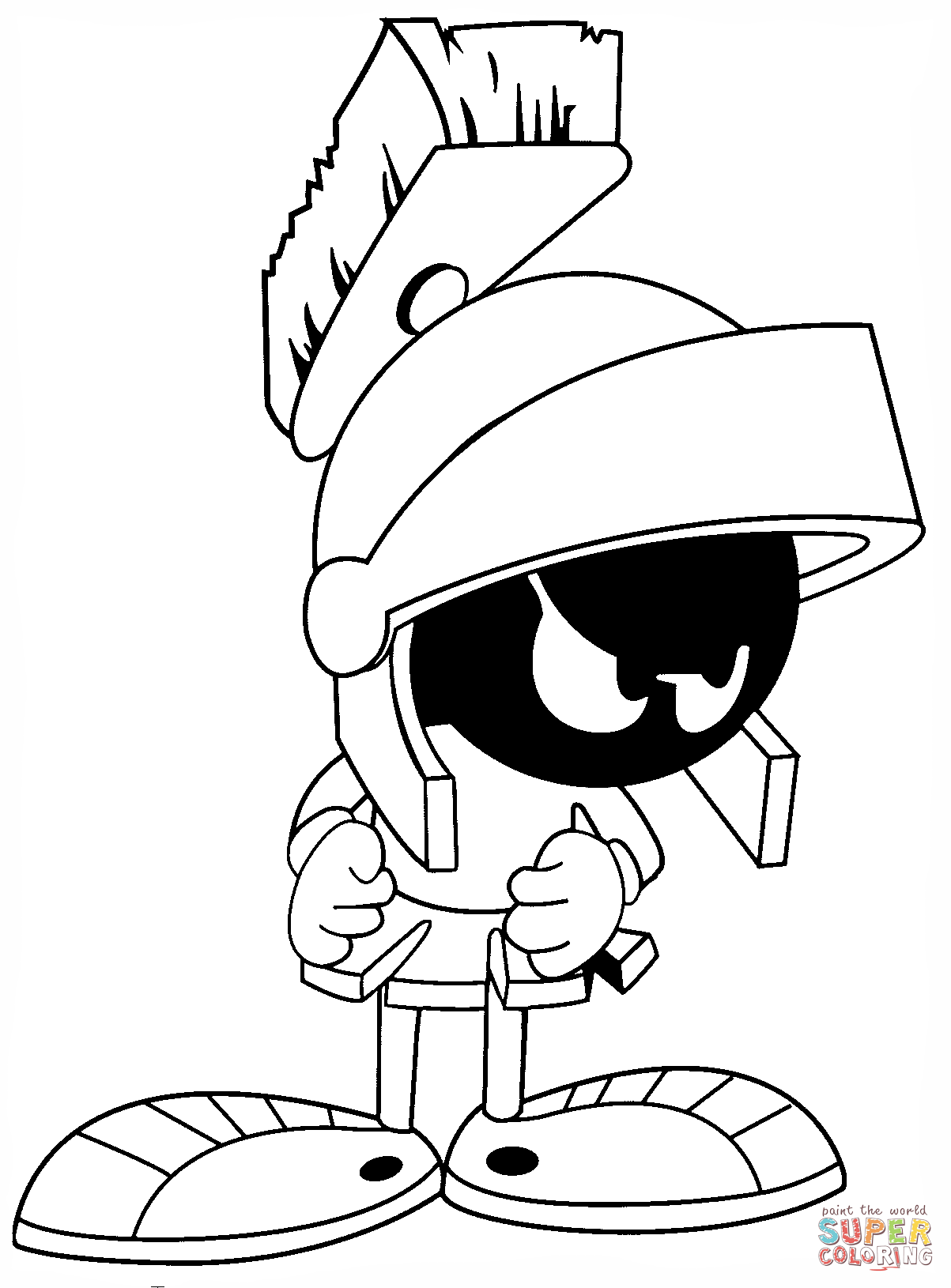 Marvin The Martian Coloring Page - Coloring Home
