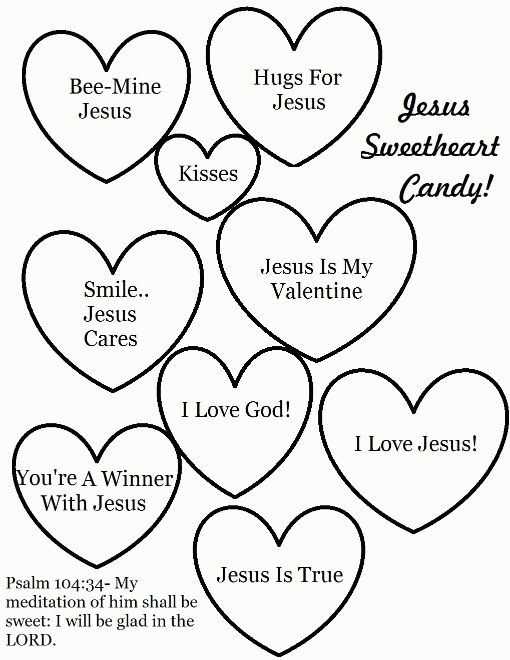 Valentine's Day Coloring Pages For Sunday School