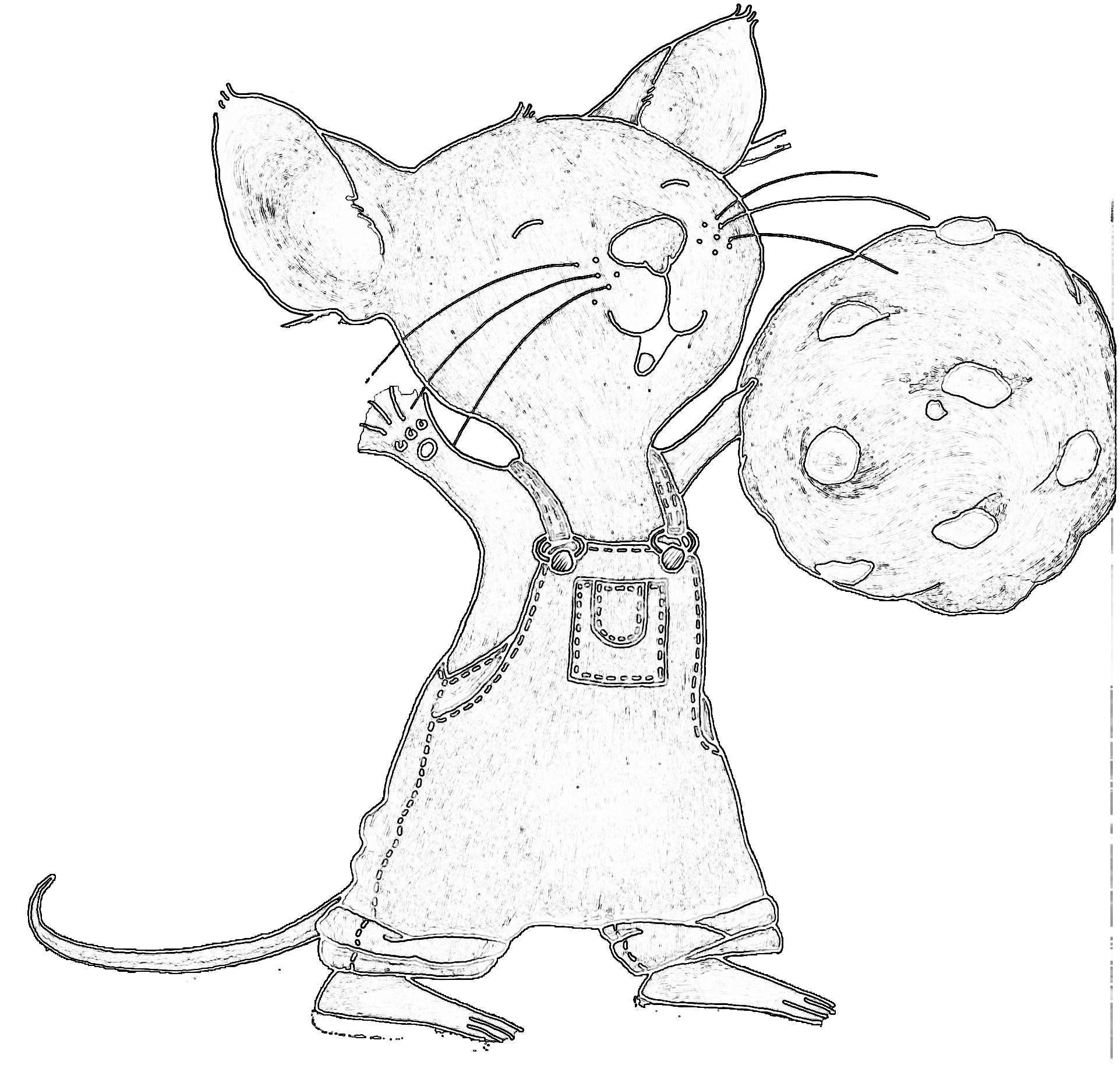 Simple If You Give A Mouse A Cookie Printable Coloring Page 