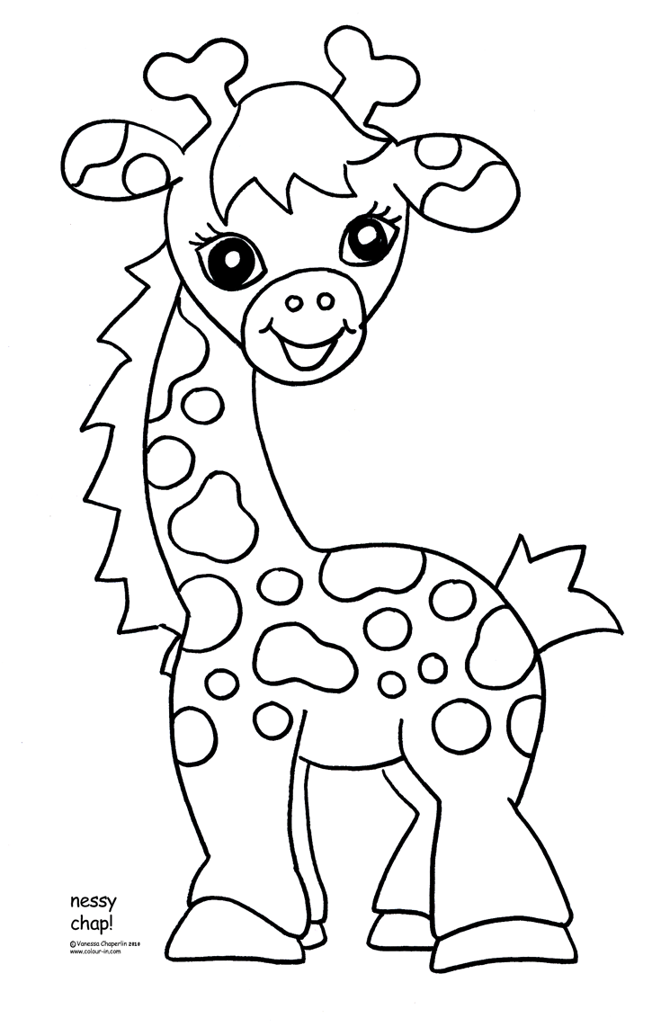 Cartoon Baby Zoo Animals Coloring Pages   Coloring Pages For All ...