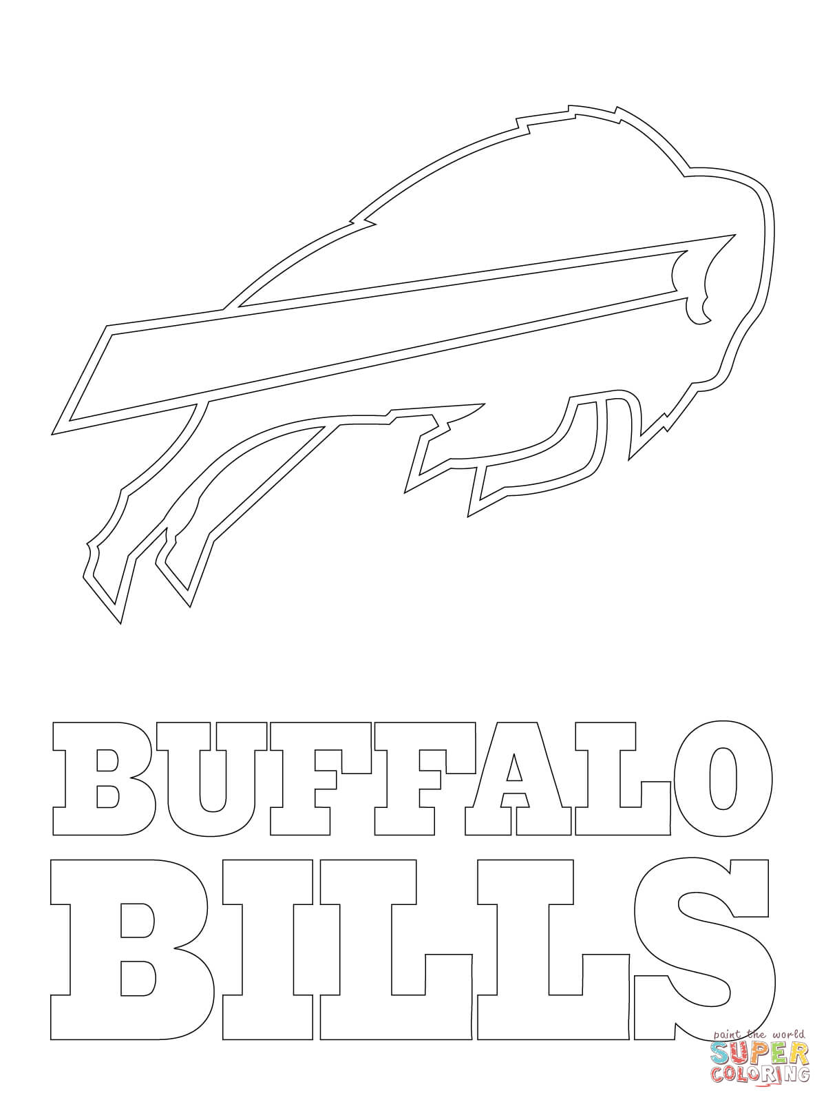 Bills Football Coloring Page - Coloring Pages For All Ages