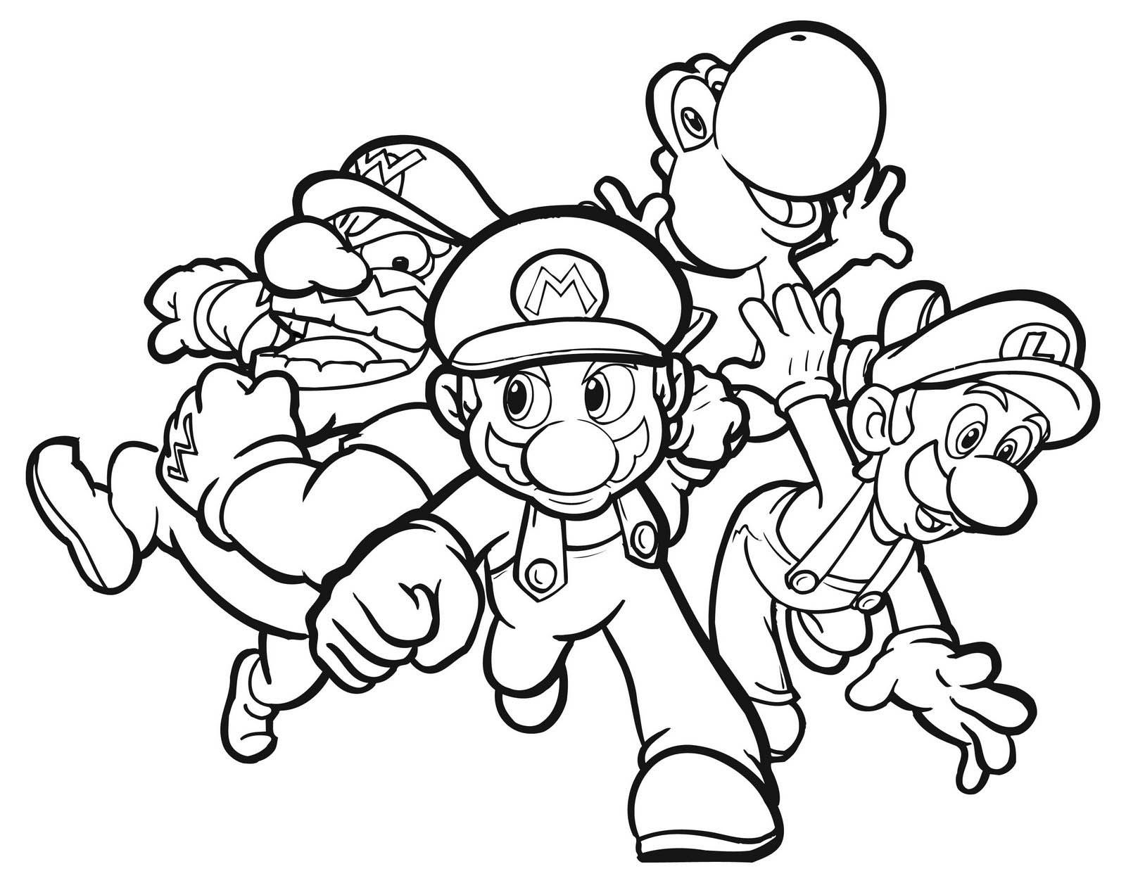 Group Mario coloring pages | Mario Bros games | Mario Bros ...