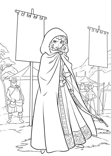 BRAVE MERIDA COLORING PAGES | Disney coloring pages, Disney ...