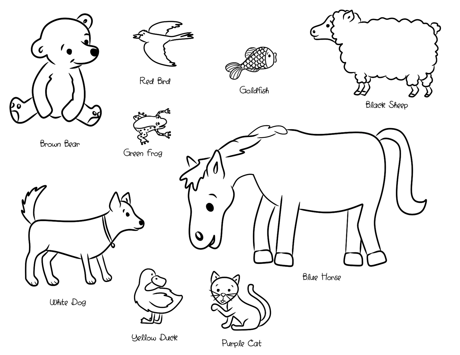 Brown Bear Brown Bear What Do You See Coloring Pages   Coloring Home