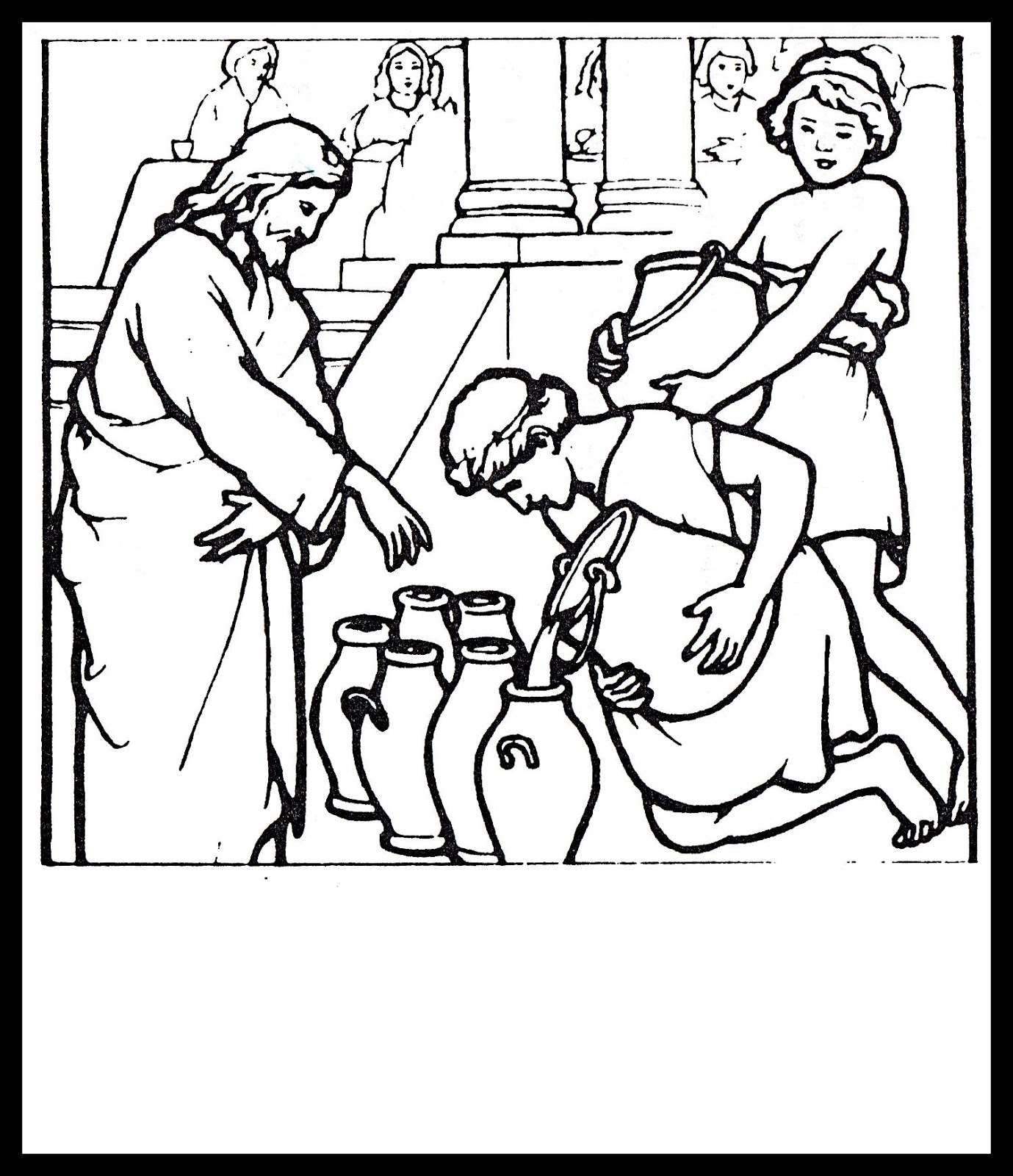 Jesus Turns Water Into Wine Coloring Pages - Coloring Home