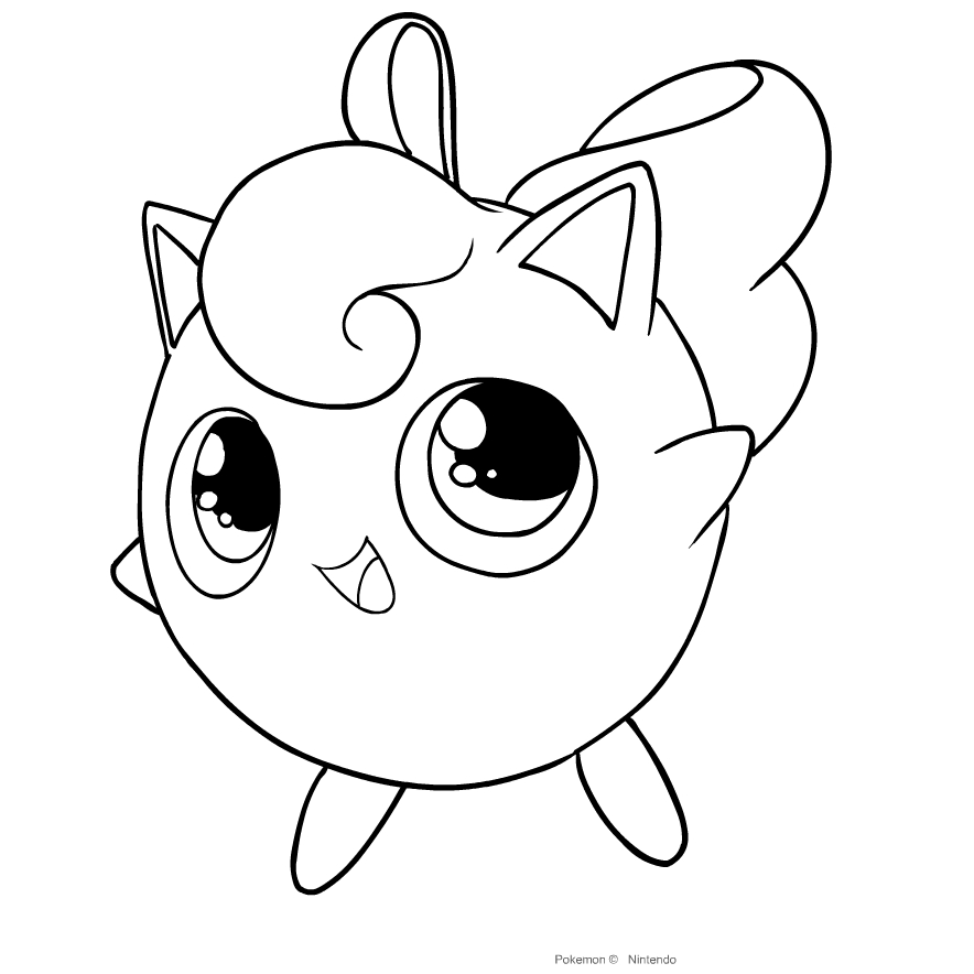 Jigglypuff from Pokemon coloring page