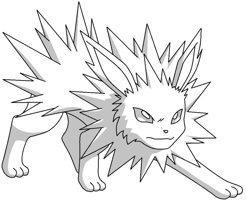 Pokemon Coloring Pages Jolteon at GetDrawings.com | Free for ...