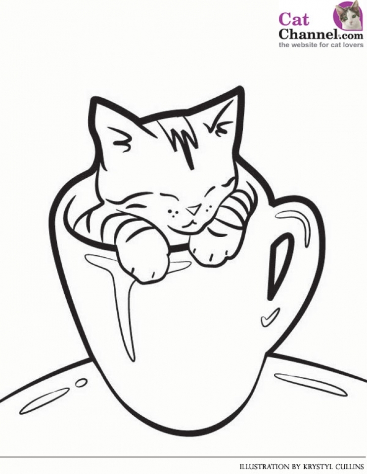 Get This Cute Kitten Coloring Pages Free Printable 67341 !