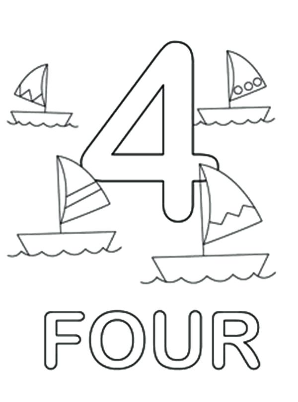 Number 4 Coloring Page at GetDrawings | Free download