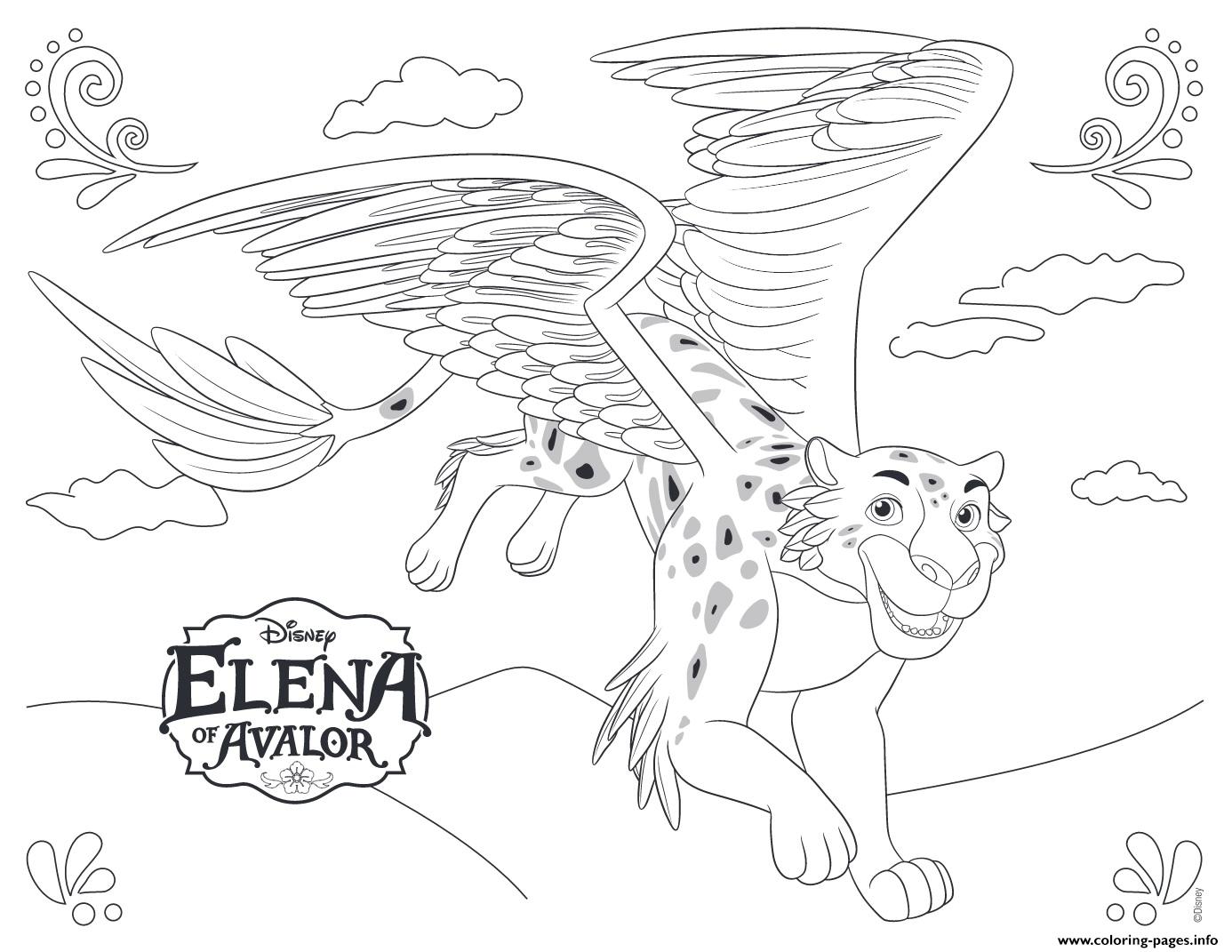 Elena Of Avalor Jaquin Disney Princess Coloring Pages Printable