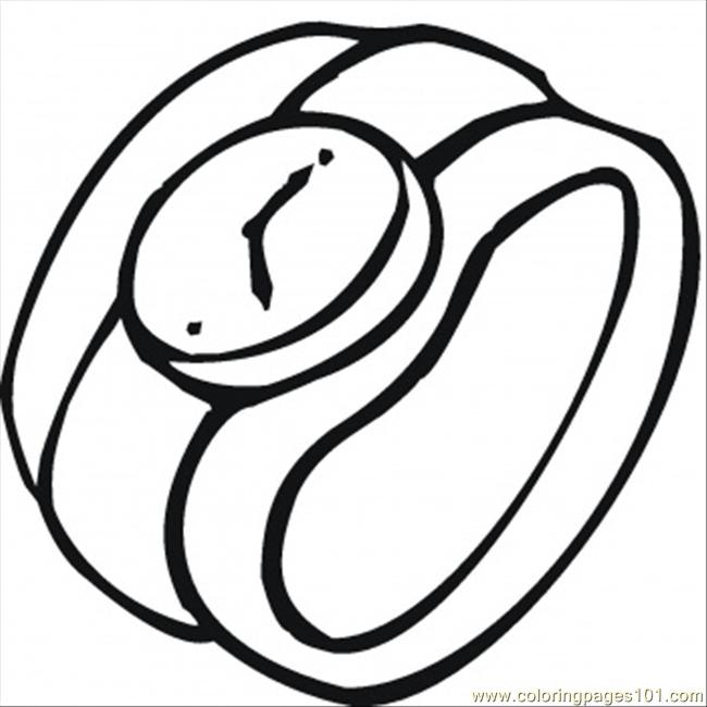 Big Classy Watch Coloring Page - Free Accessories Coloring ...