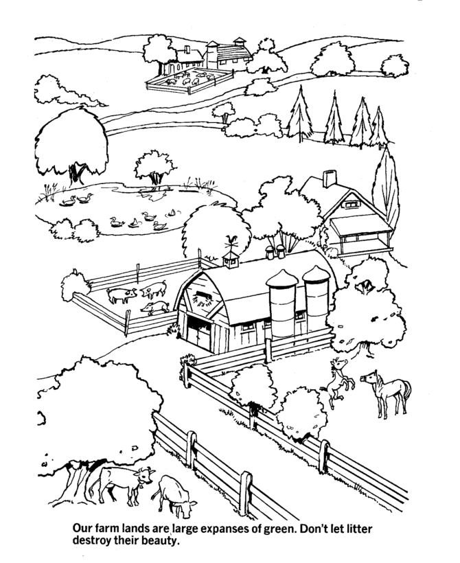 Earth Day Coloring Pages - Free Printable Protect the green land ...