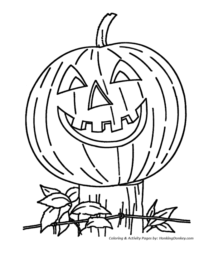 Halloween Pumpkin Coloring Pages - Scary Halloween Pumpkin 