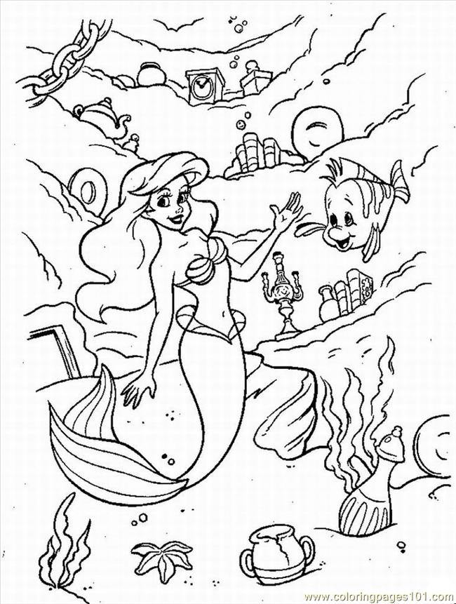 Little Mermaid Coloring Pages Online - Coloring Home