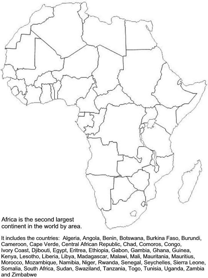 Africa Countries Coloring Pages & Coloring Book