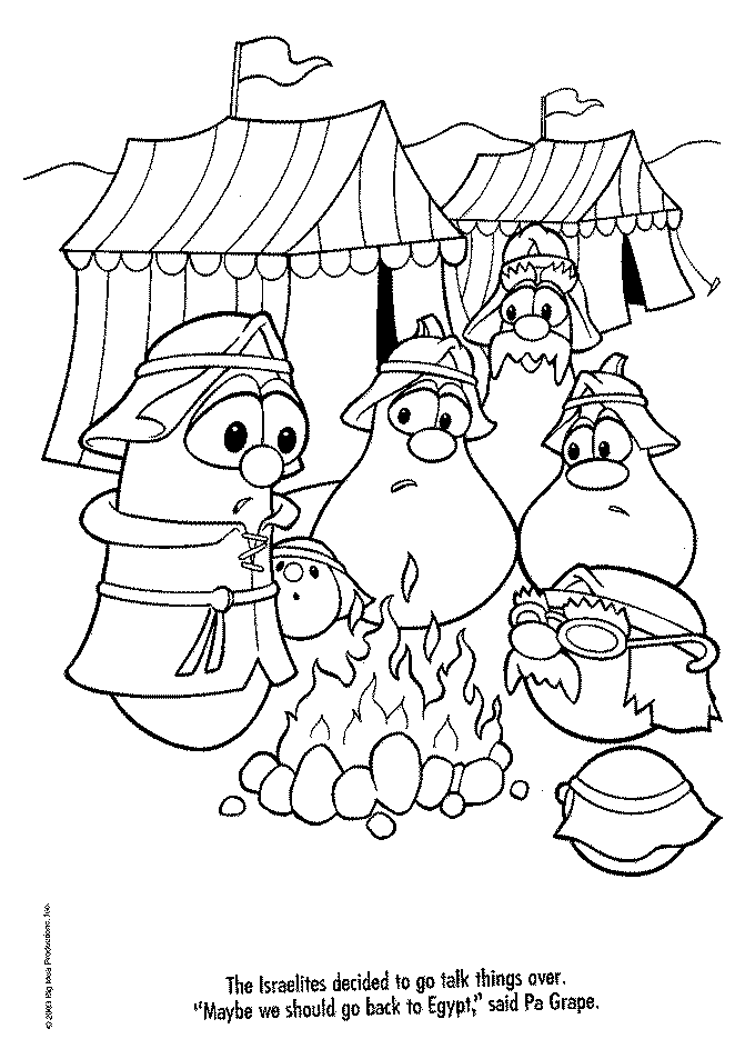 Image 4 Veggie Tales Christian Coloring Pages Coloring Pages
