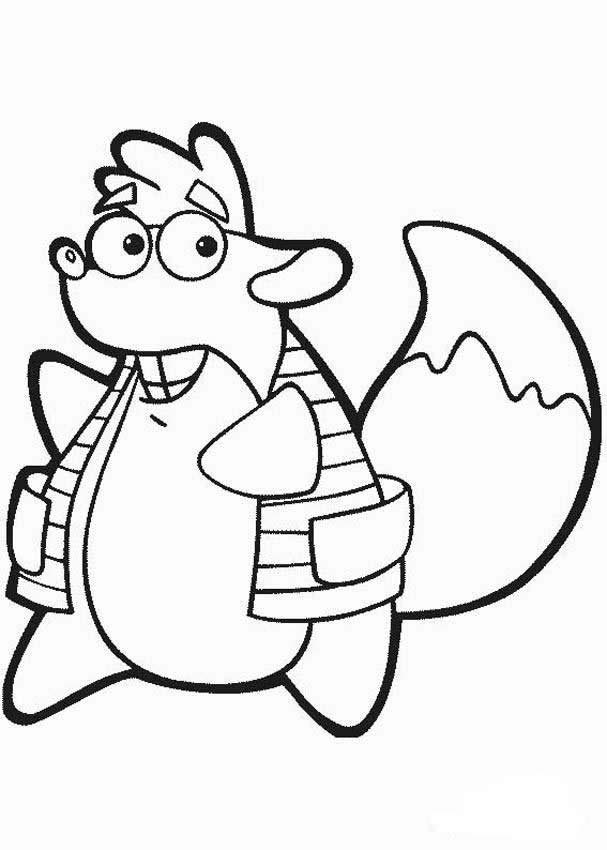 DORA THE EXPLORER coloring pages - Tico the squirrel