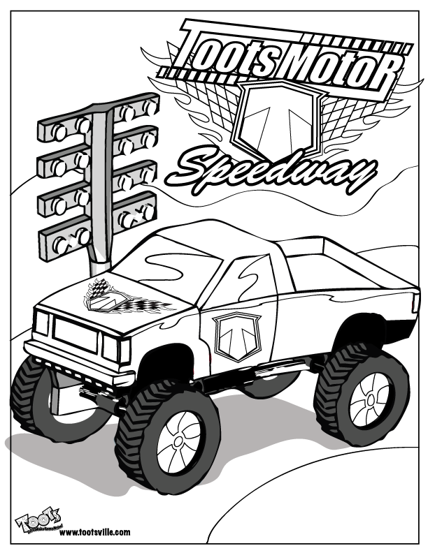 kids coloring easter book pages monster trucks