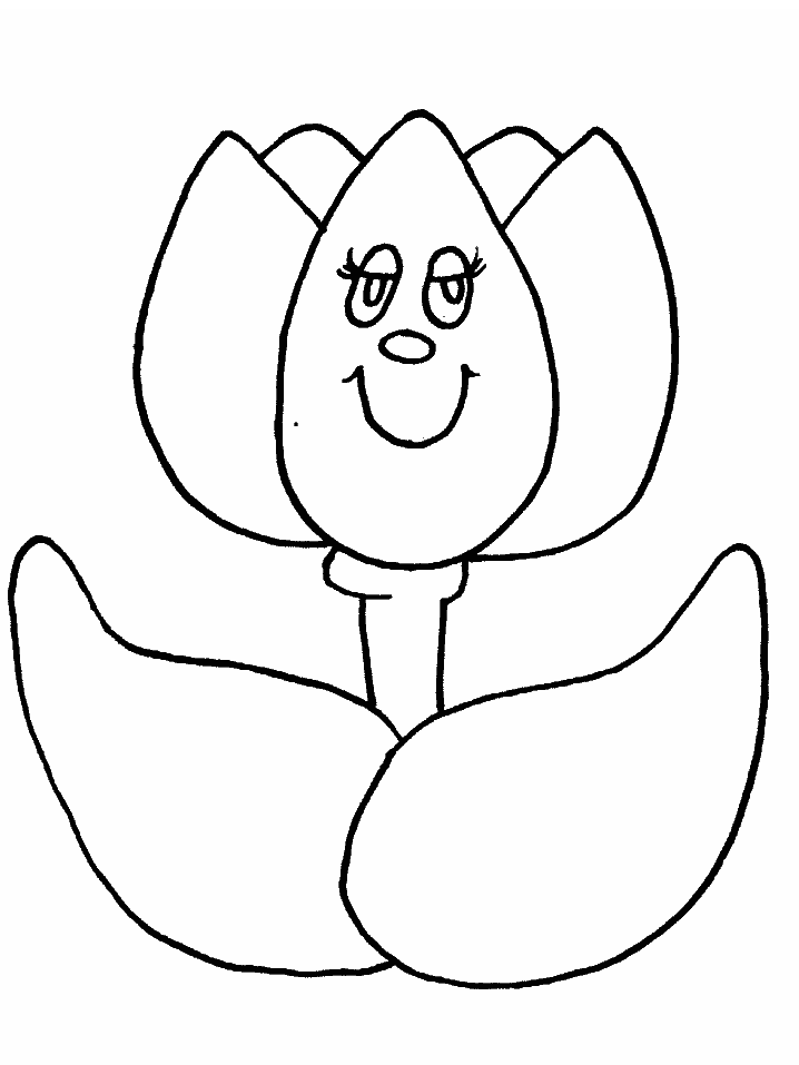 Free Printable Tulip Coloring Page