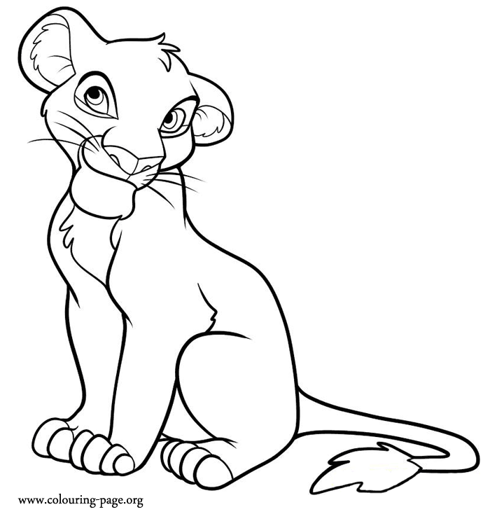 The Lion King - Simba as a cub coloring page