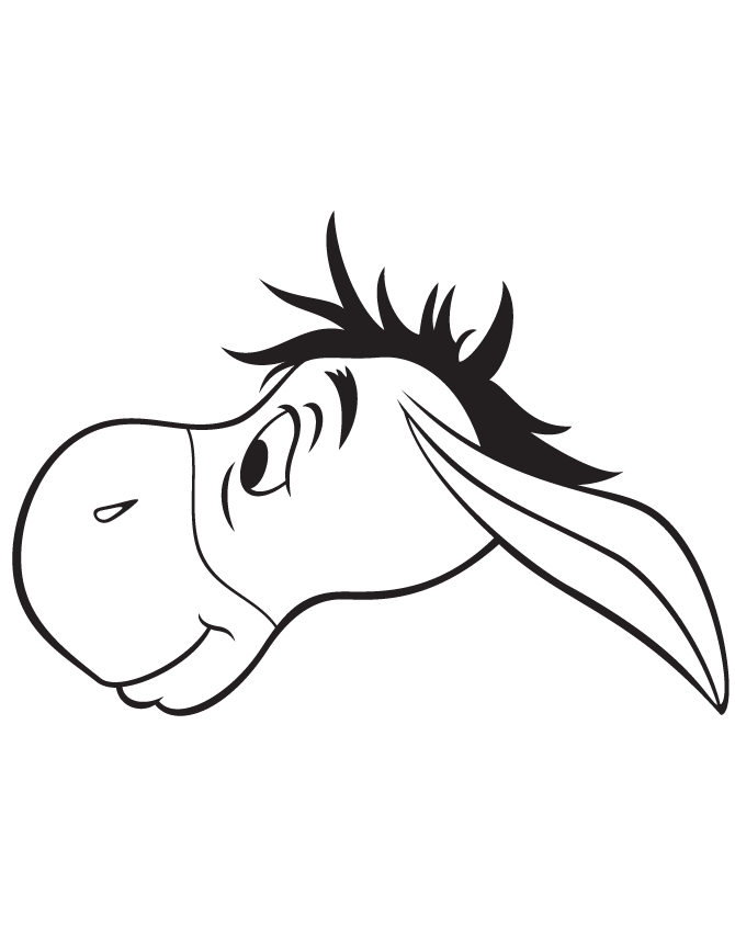 Simple Eeyore Coloring Page | HM Coloring Pages