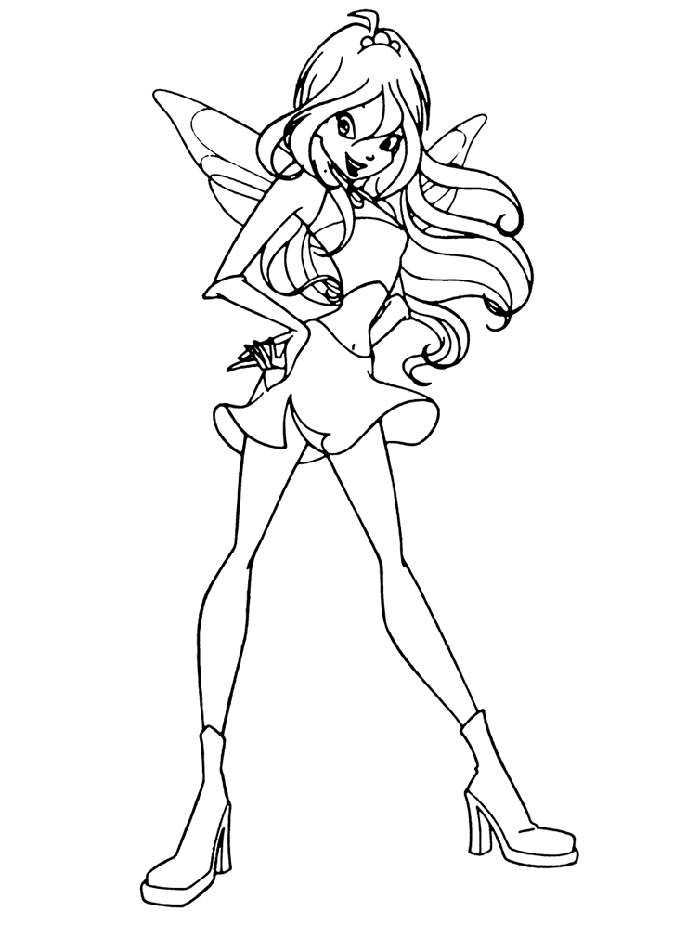 Winx Club Bloom Coloring Pages - Coloring Home