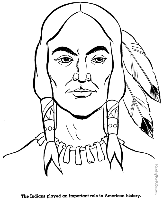 Native American Indian coloring pages 008