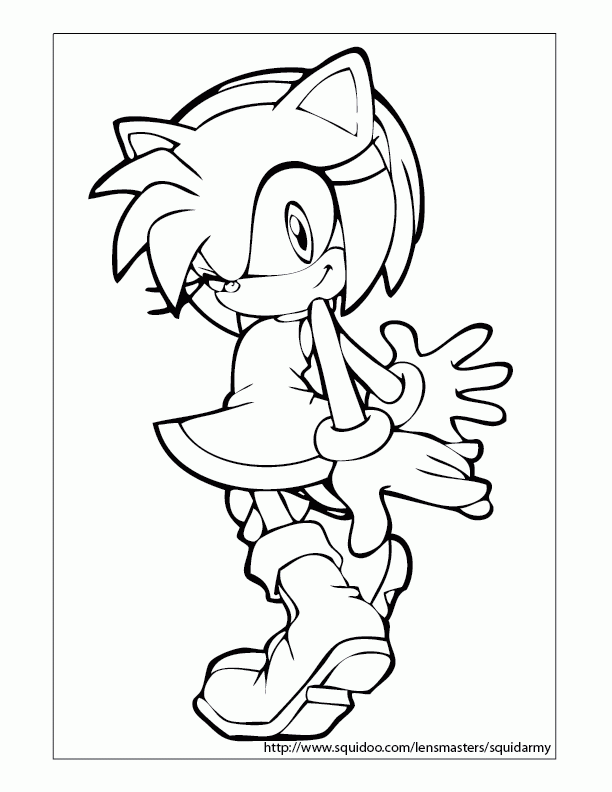 Amy Rose Coloring Pages Tattoo