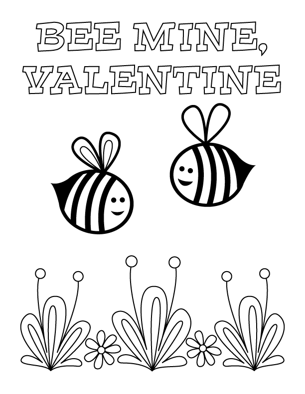 Beautiful Coloring Pages of Happy Valentine day