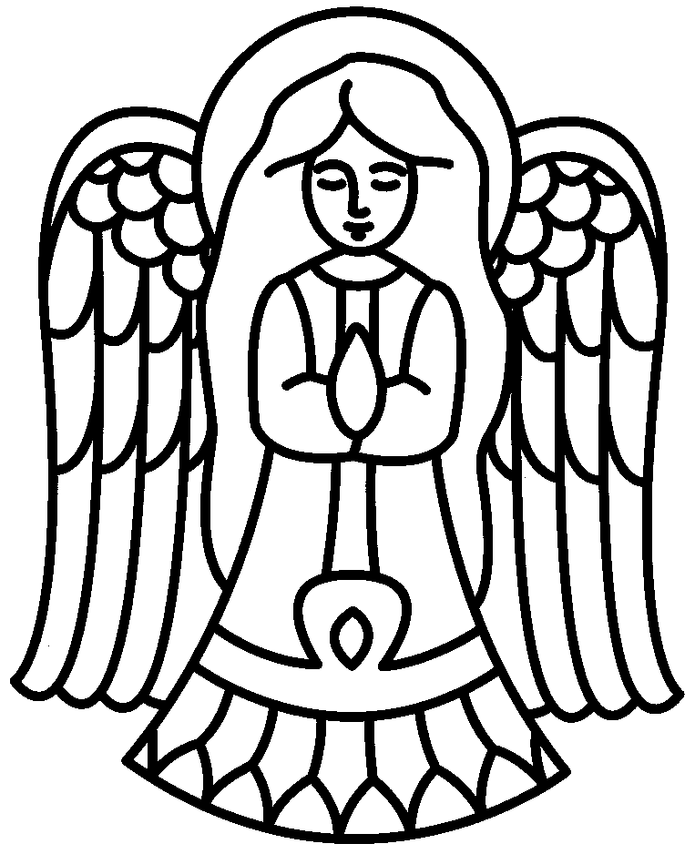 angel coloring pages for christmas