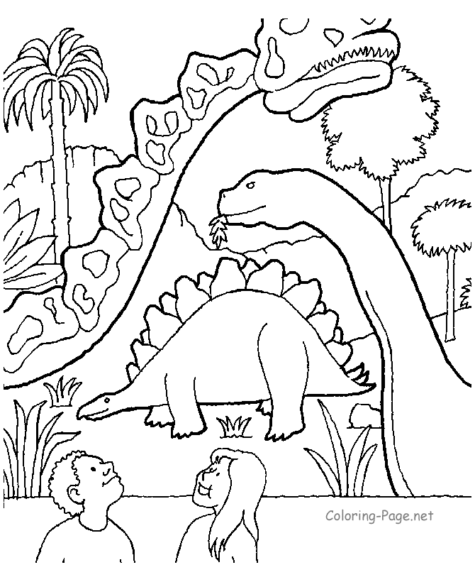 Dinosaur coloring page - 02 | Coloring Pages/Educational
