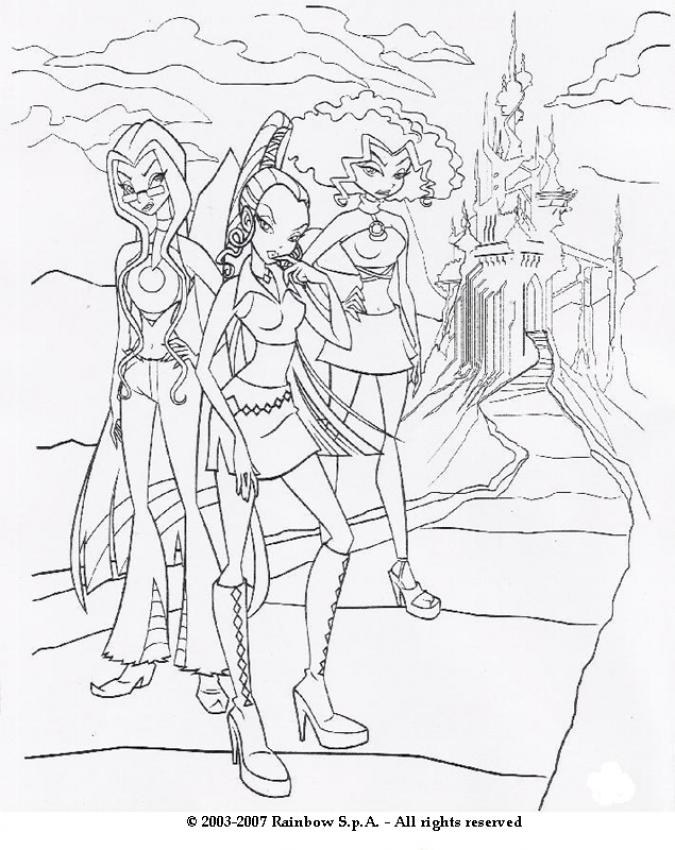 WINX CLUB coloring pages : 74 online toy dolls printables for girls