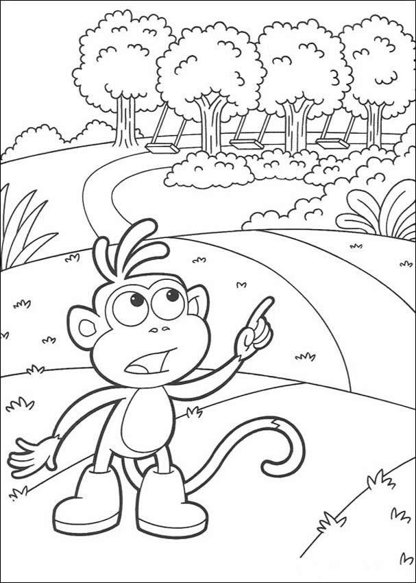 DORA THE EXPLORER coloring pages - Boots