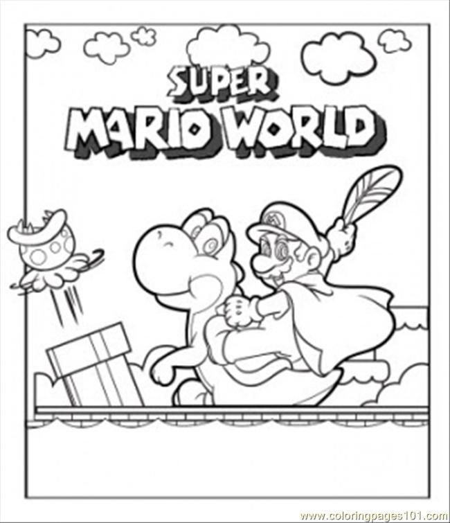 Super mario world coloring pages | coloring pages for kids 