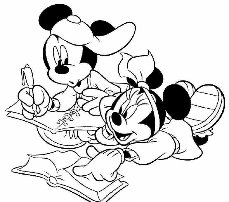Kids Mickey Mouse Coloring Pages : Mickey and Minnie Mouse 