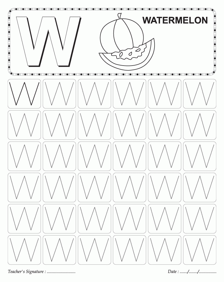 capital w Colouring Pages (page 3)