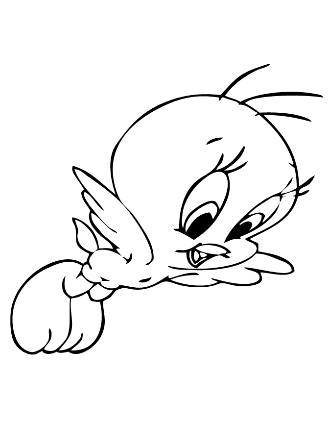Flying Bird Coloring Pages | Cartoon Characters Coloring Pages 