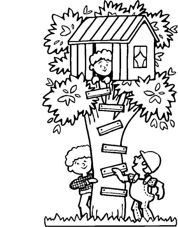 Treehouse Coloring Pages - Coloring Home