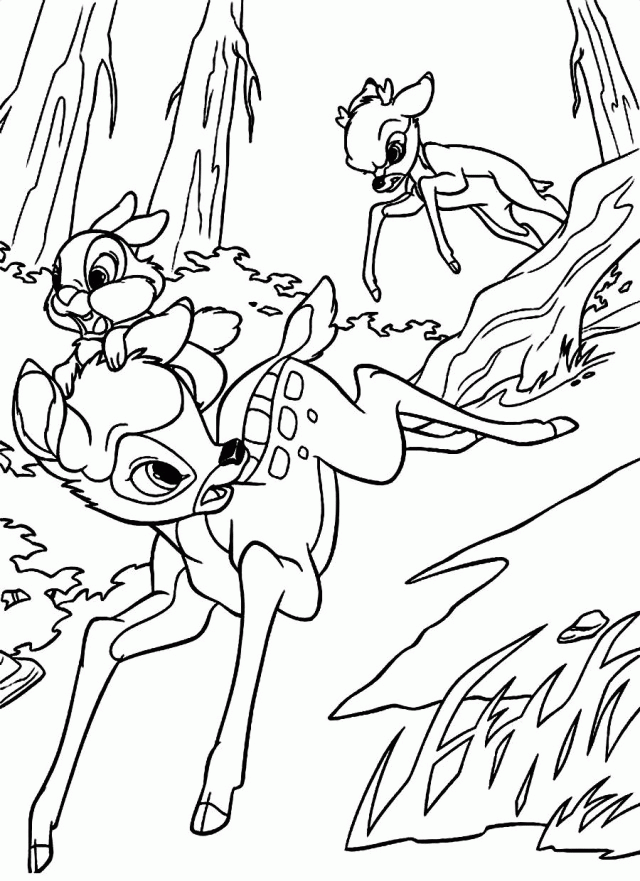 Download Falline Chasing After Bambi And Thumper Coloring Pages Or 