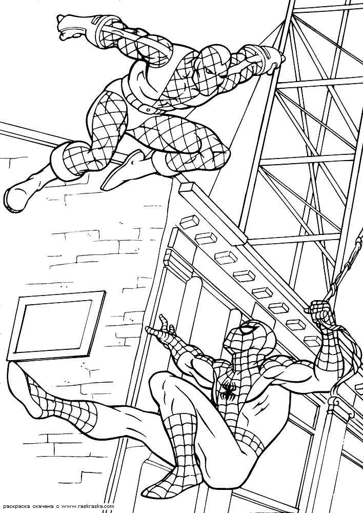 d spiderman Colouring Pages