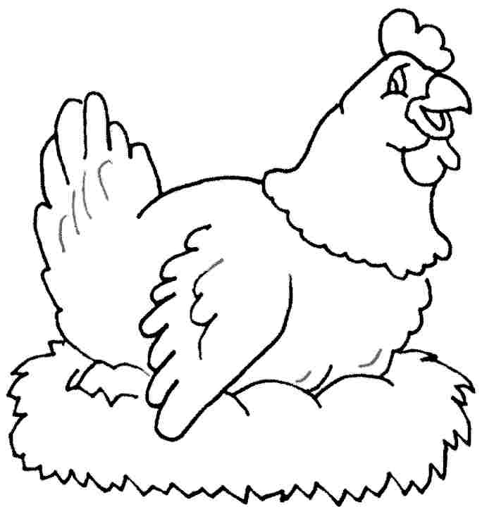 Hen Coloring Pages - Coloring Home