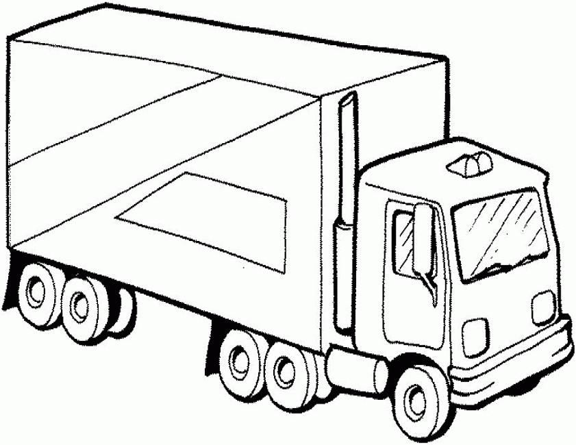 semi coloring sheets | Trucks Modification