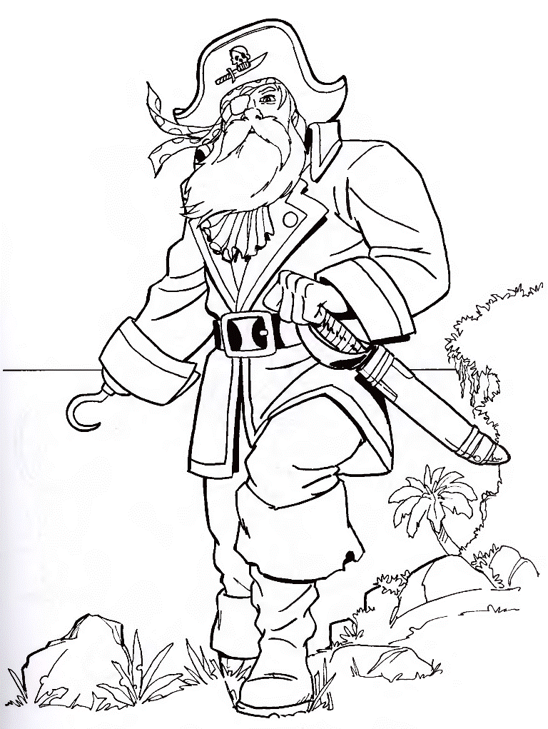 Pirates Coloring Pages 1 #25864 Disney Coloring Book Res: 768x1021 
